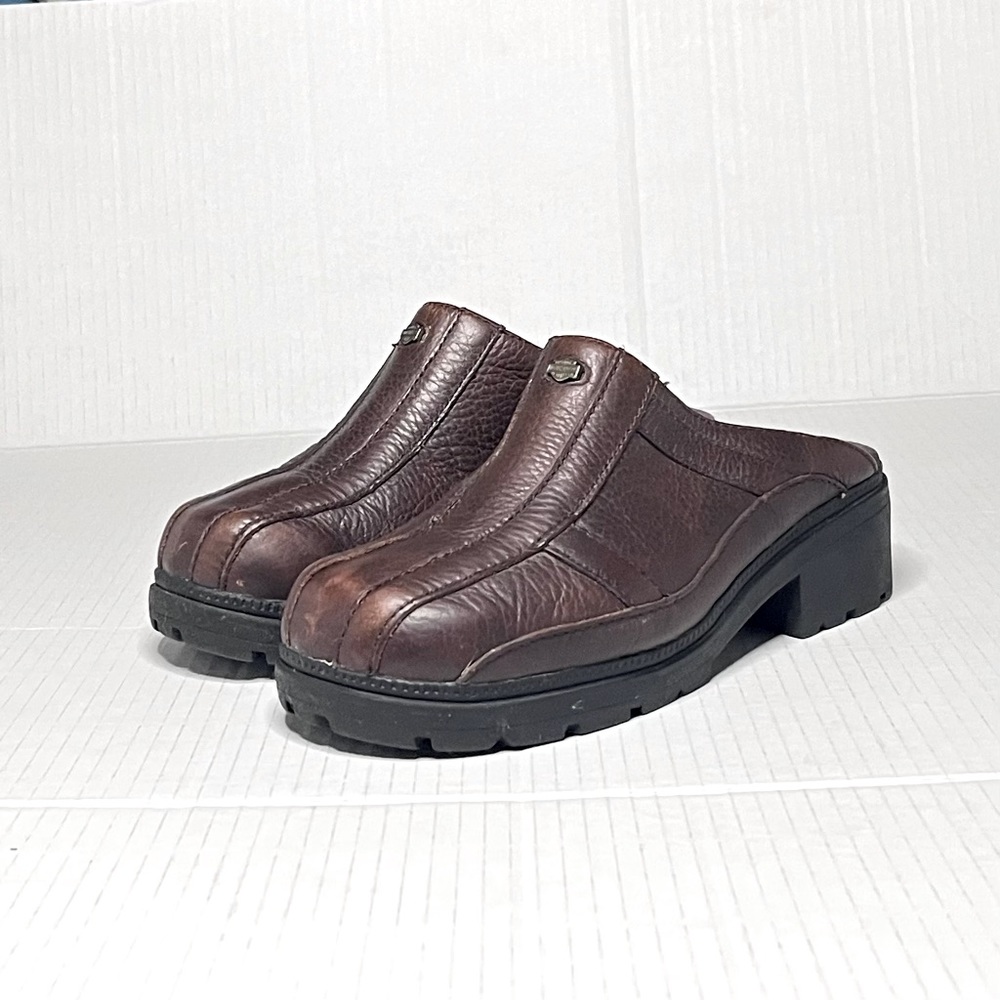 Harley-Davidson Brown Leather Mules